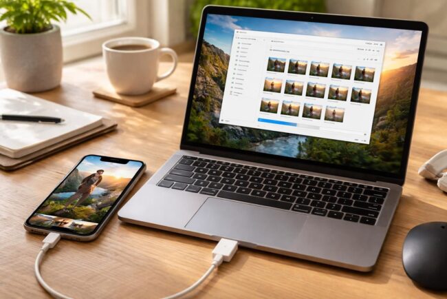 découvrez comment transférer facilement vos photos de votre iphone vers votre pc grâce à notre guide étape par étape pour un transfert rapide et sans perte de qualité.
